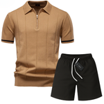 Khaki + Black Shorts